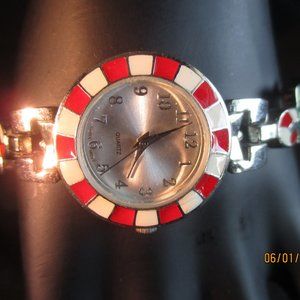 Candy Cane Christmas Bracelet Watch.